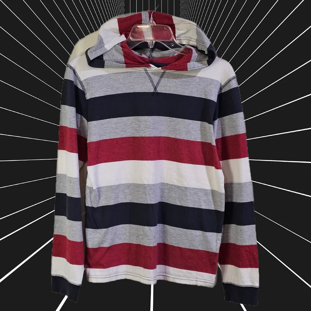 Wrangler Hoodie Boys 14/16 Striped Pullover Streetwear Normcore Retro 90s